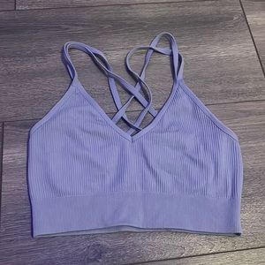 Aerie light blue sports bra